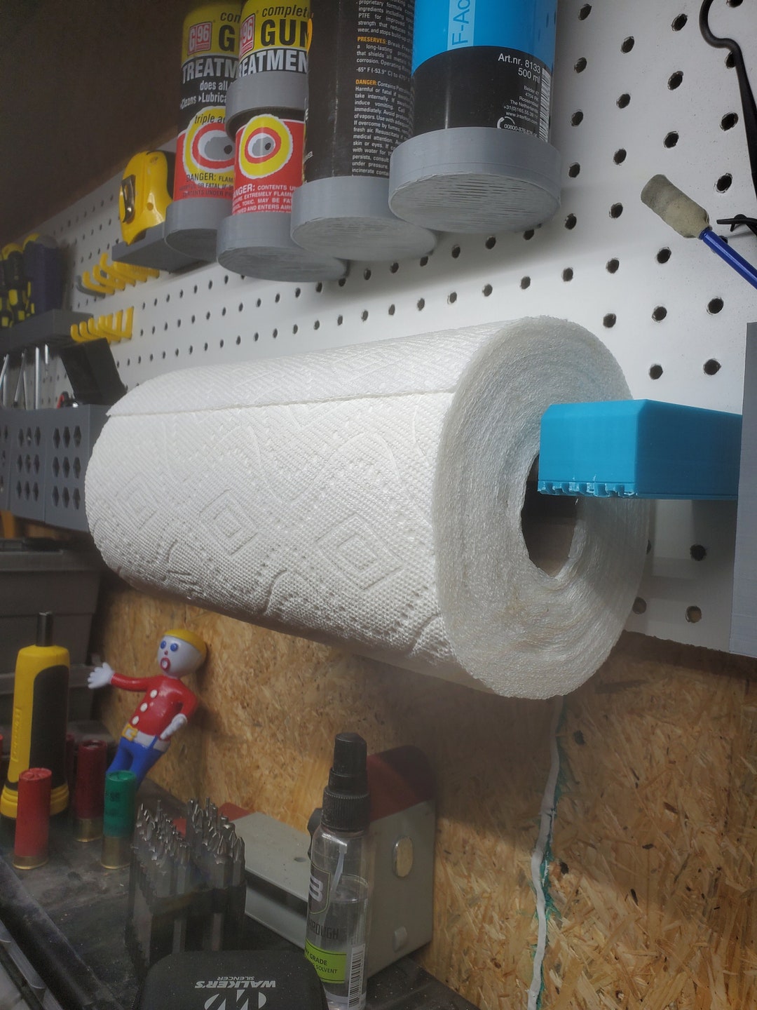 Pegboard Paper Towel Holder Etsy