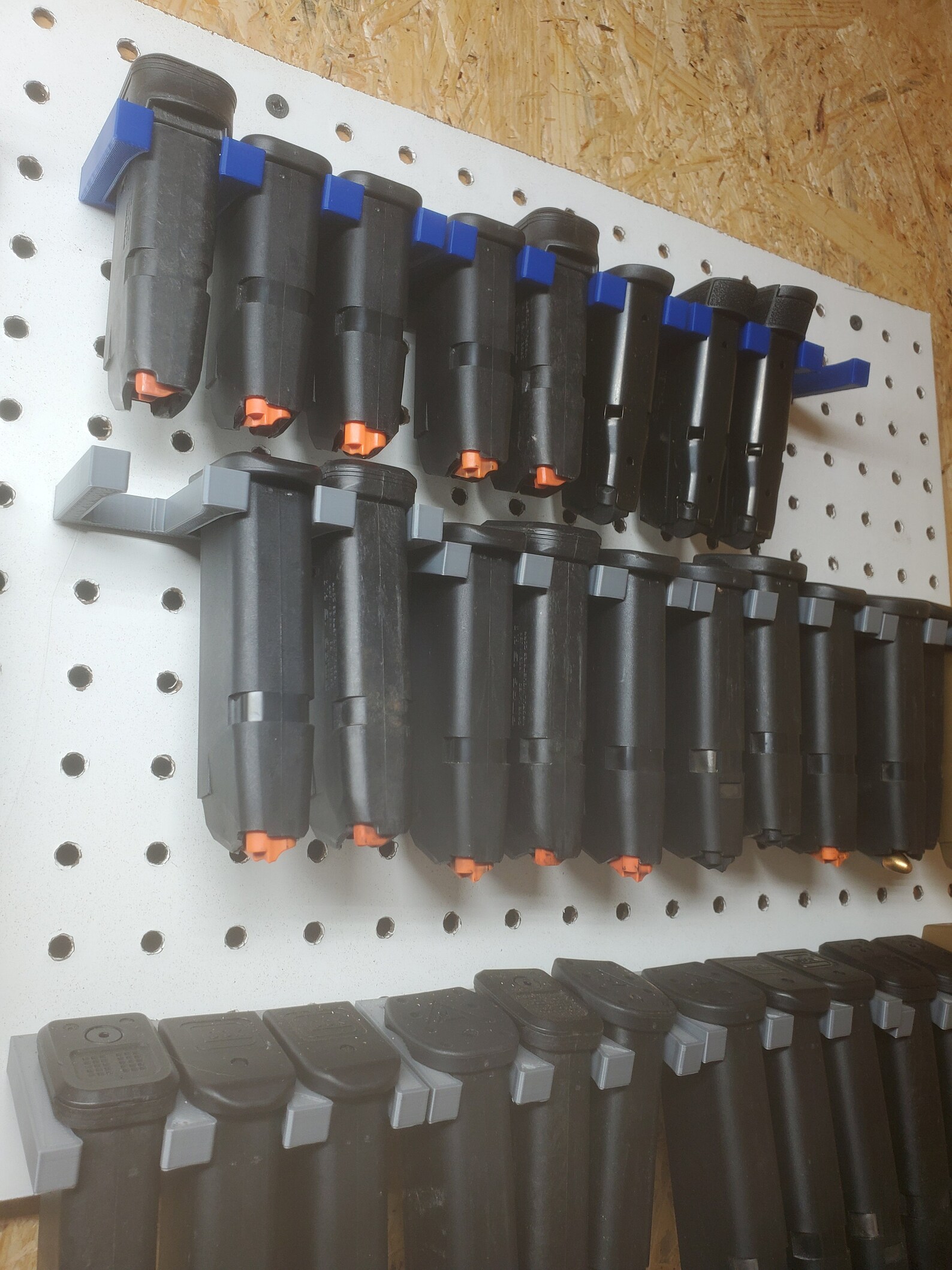 Pegboard Double Stack Pistol Magazine Holder 3 Slot Etsy
