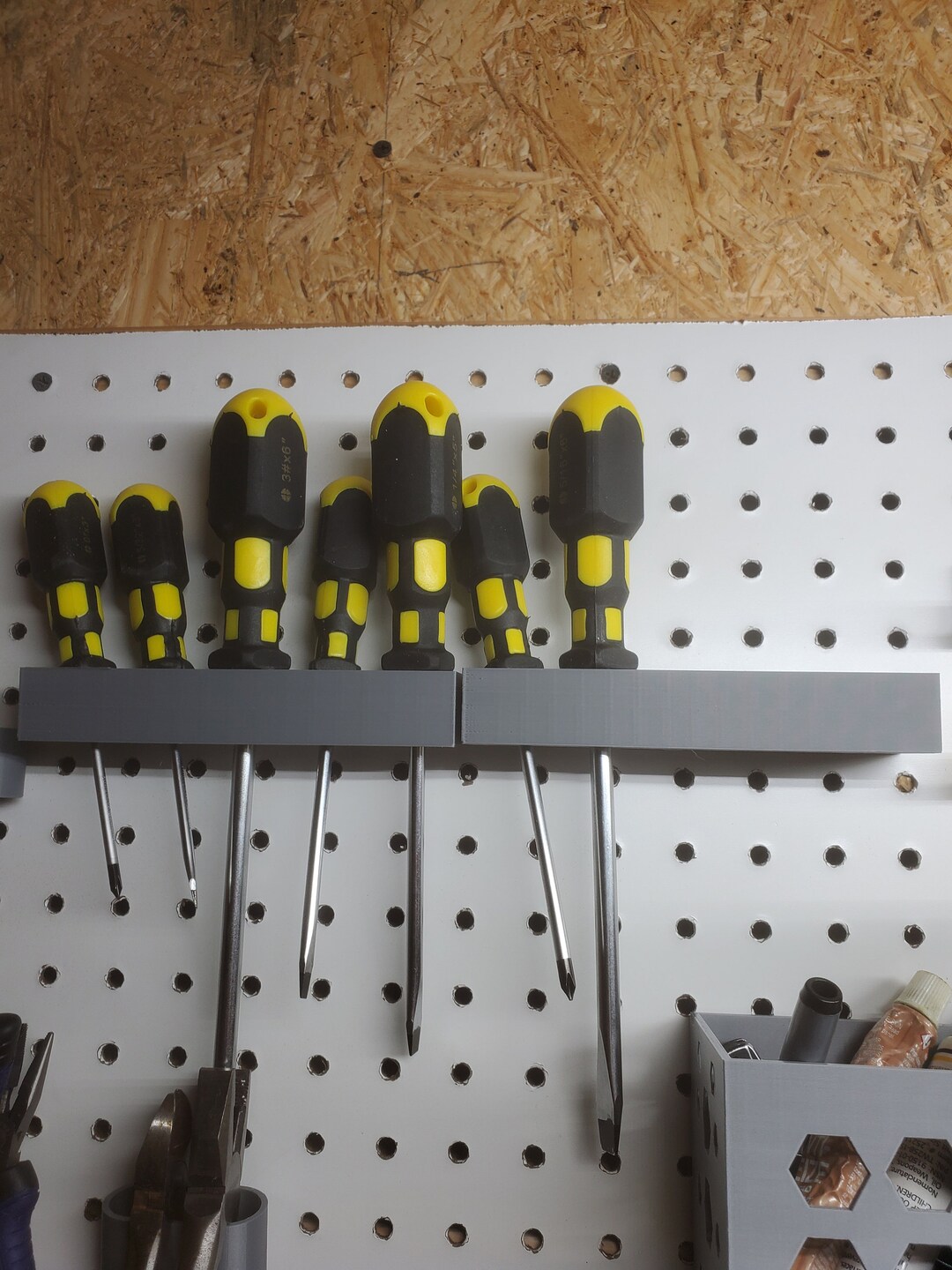 Pegboard Screwdriver Holder Etsy