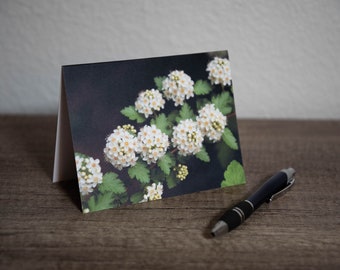 Floral Greeting Card | White Flowers | Blank Greeting Card | Floral Photography | Botanical Card | Thank You Card | Any Occasion Card