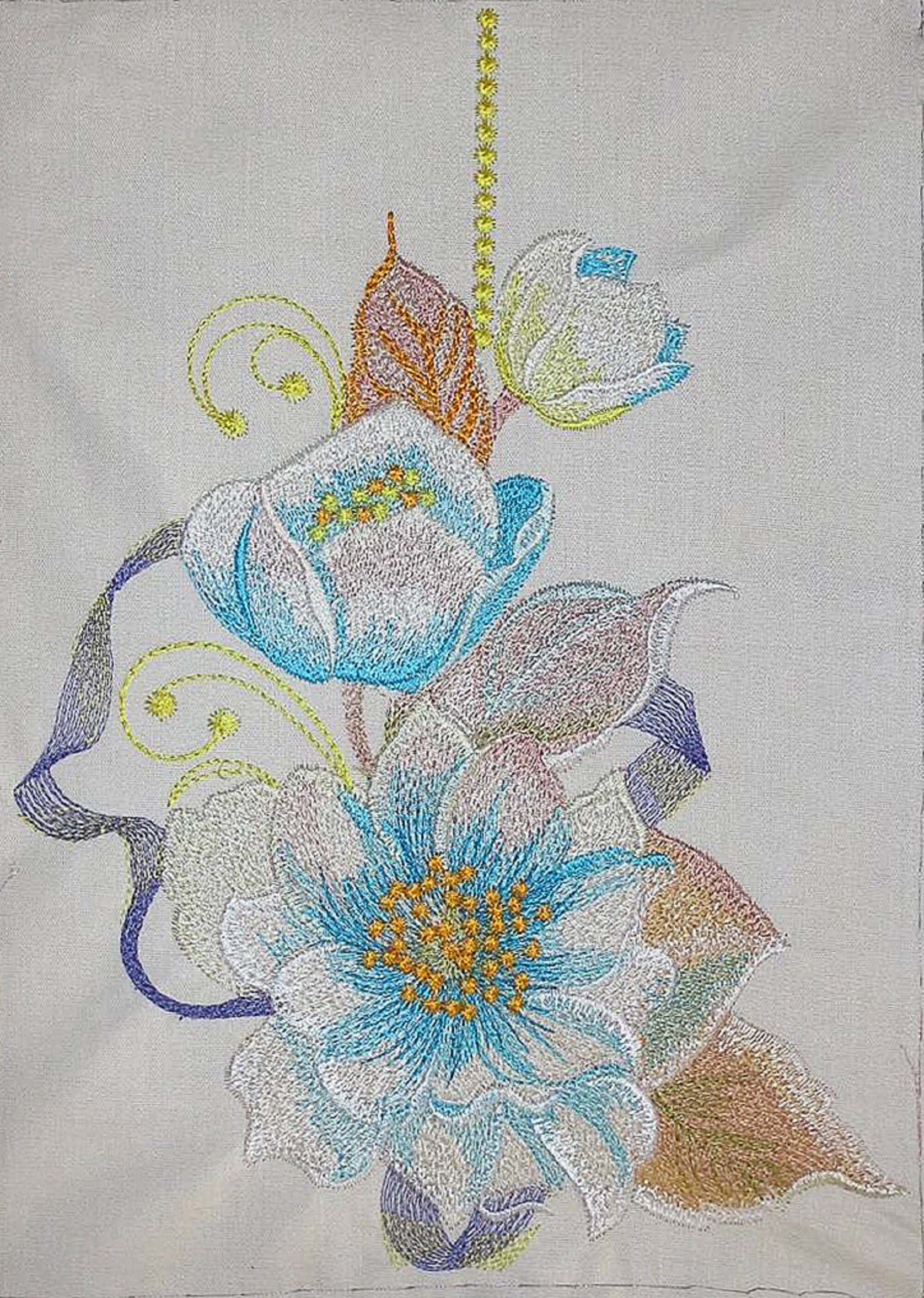 Machine embroidery design pattern Nenufara Designflower Etsy
