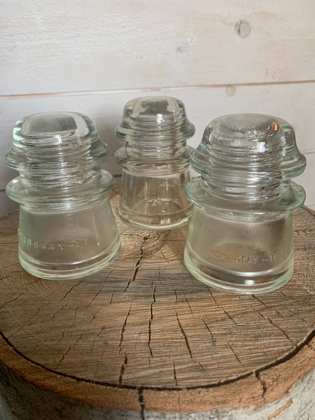 Vintage Hemingray 17 Glass Insulators Etsy