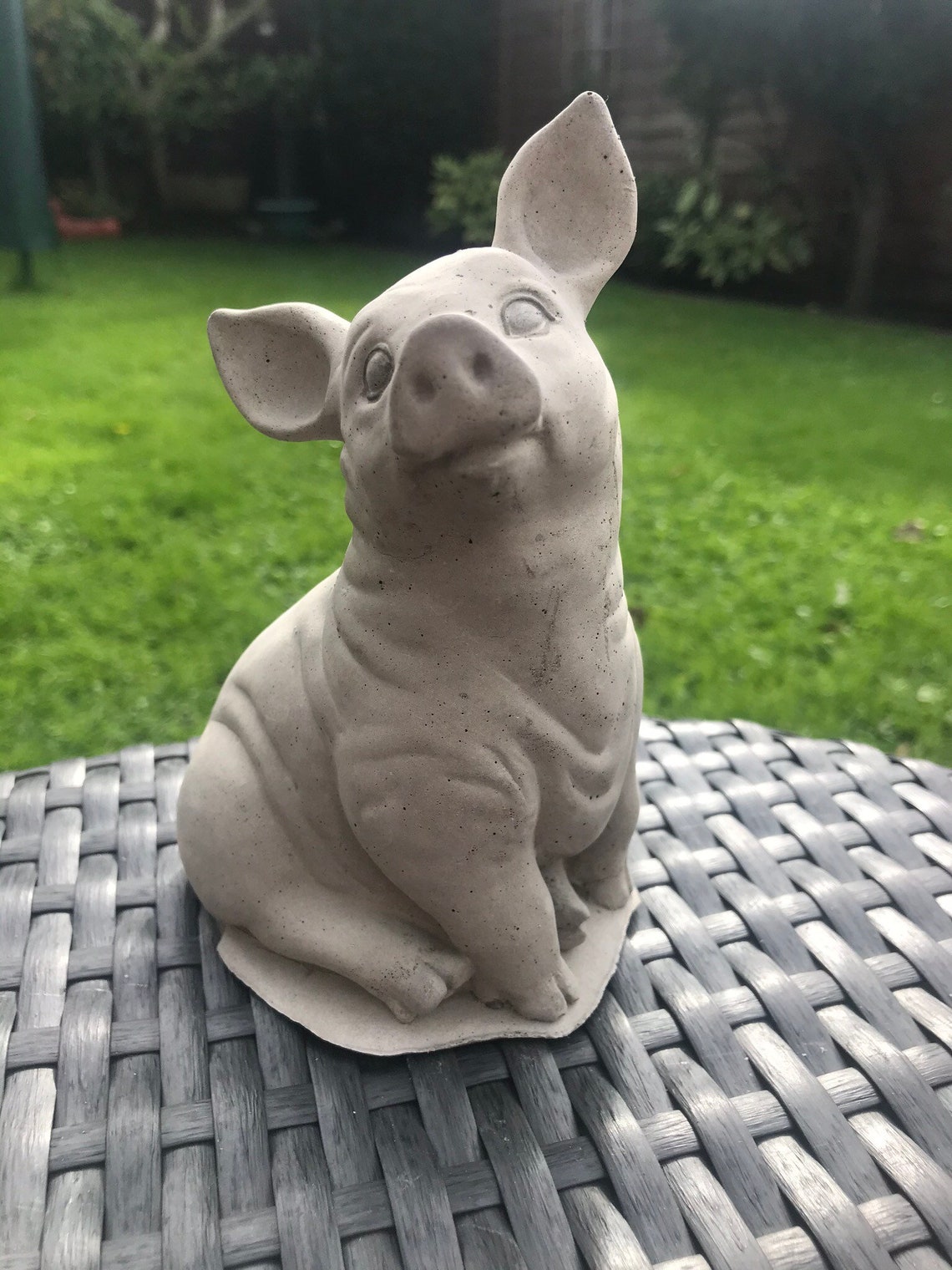 Pig statue/pig ornament/pig gift/garden decor Etsy