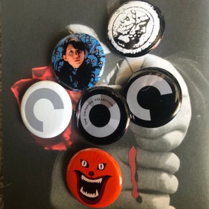 Criterion Collection House Hausu Button Pin Set of 6 Badges 1.25” Size Janus Film Japanese Movie