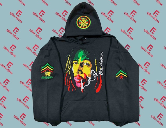 Custom Embroidered Bob Marley 420 Lion of Zion Rasta Reggae