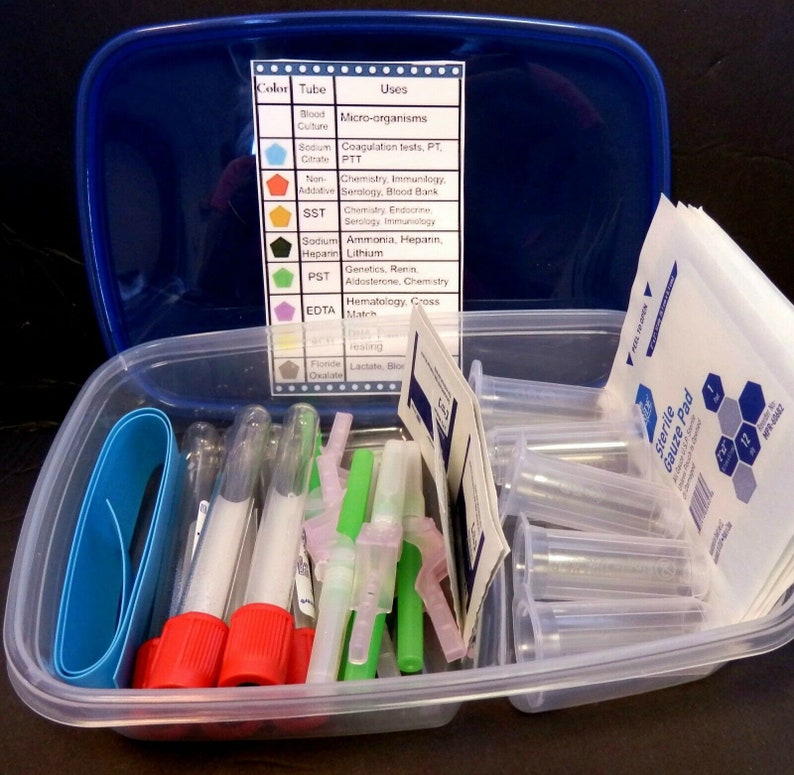 Phlebotomy Kit Order Of Draw Kit Etsy