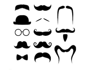 SVG PNG ベクトル 口ひげ Movember T シャツ 印刷物 看板 ステッカー 装飾 誕生日パーティー カード タンブラー スクラップブッキング Cricut ビニール