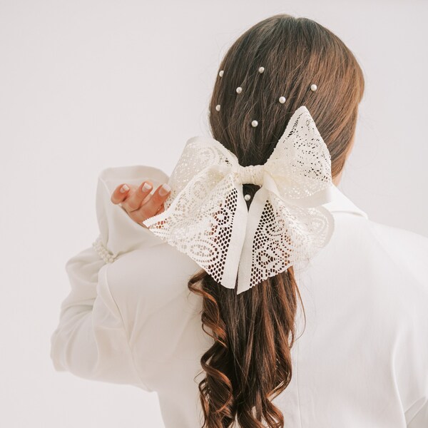 Lace Hair Clips Etsy