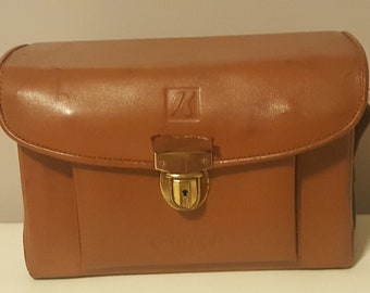 Original Vintage OMNICA Leather Camera Bag Case  Fitted for Leica Camera and Accessories, Made in German, 1950s