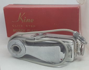 Kine Click Stop Bounce Flash with box, made in Japan 1950s