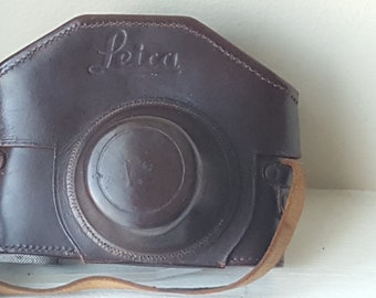 Leather Everready ENTAR #14525 Case for Leica IIc, IIIc, IIf, and IIIf 35mm rangefinder cameras with Imarect finder or Leica meter attached