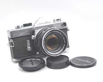 MIinolta SR-7 35mm Slr Camera with Minolta Auto ROKKOR-PF 55mm f1.8 Lens