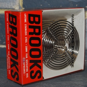 Brooks Lifetime Stainless Steel Reel 35mm Film Developing 20 Exposures made in Japan