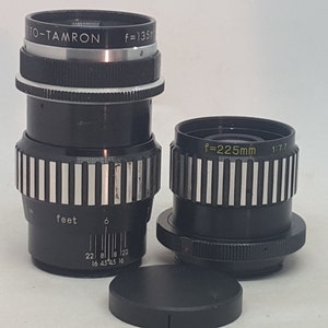 Converto Tamron 135mm 1:4.5 & Converter 225mm Camera Lens w/ Exakta Mount