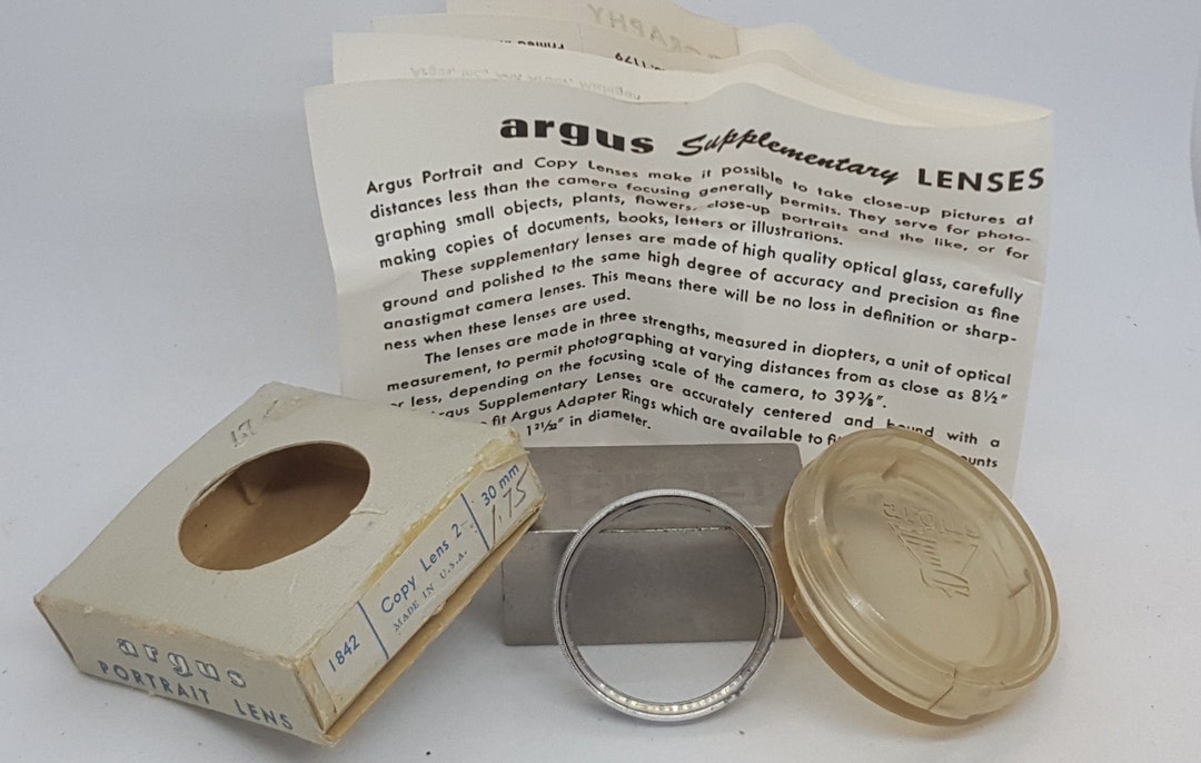 Vintage Argus 30mm 2 Dopler, Portrait Copy Lens Filter for Close-up ...