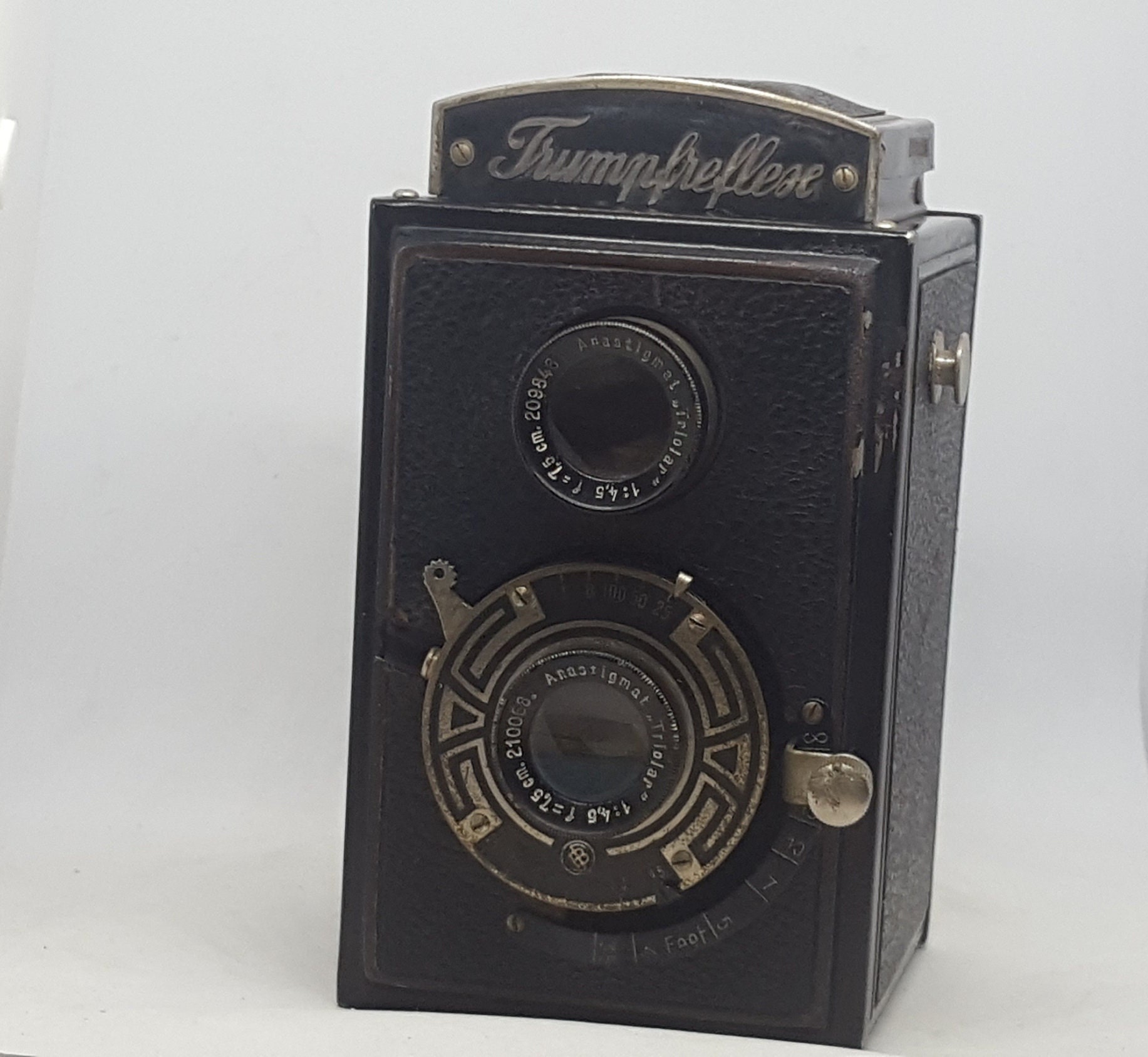 ヴィンテージ　カメラ型バニティ　コンパクトミラー　1920年代　Germany ヴィンテージ バニティ コンパクトミラー 1920年代 Germany 美術