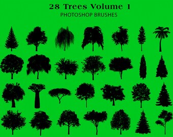 Tree Photoshop Brush Etsy