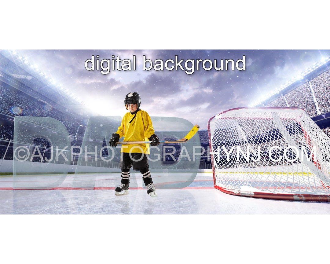 Giant Ice Letters Spelling DAD on an Ice Hockey Rink, Fathers Day