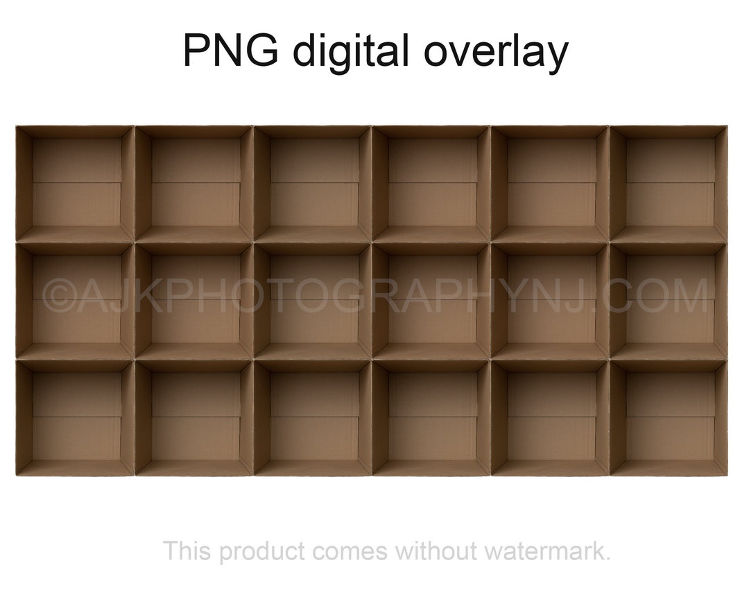 18 Empty Cardboard Boxes Template, Perfect for Class Photos, PNG ...