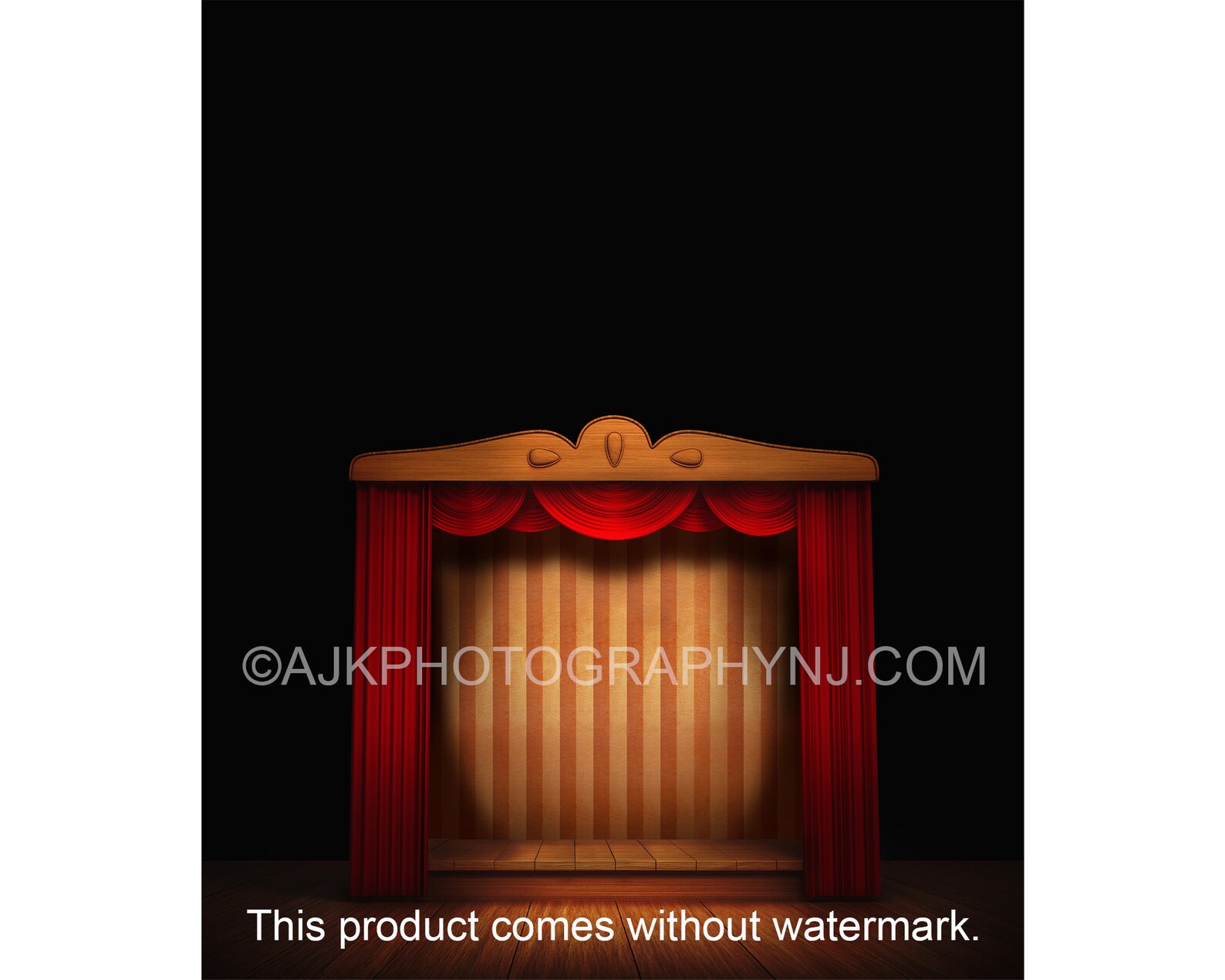 Puppet Theater Digital Background Puppet Stage Digital Etsy