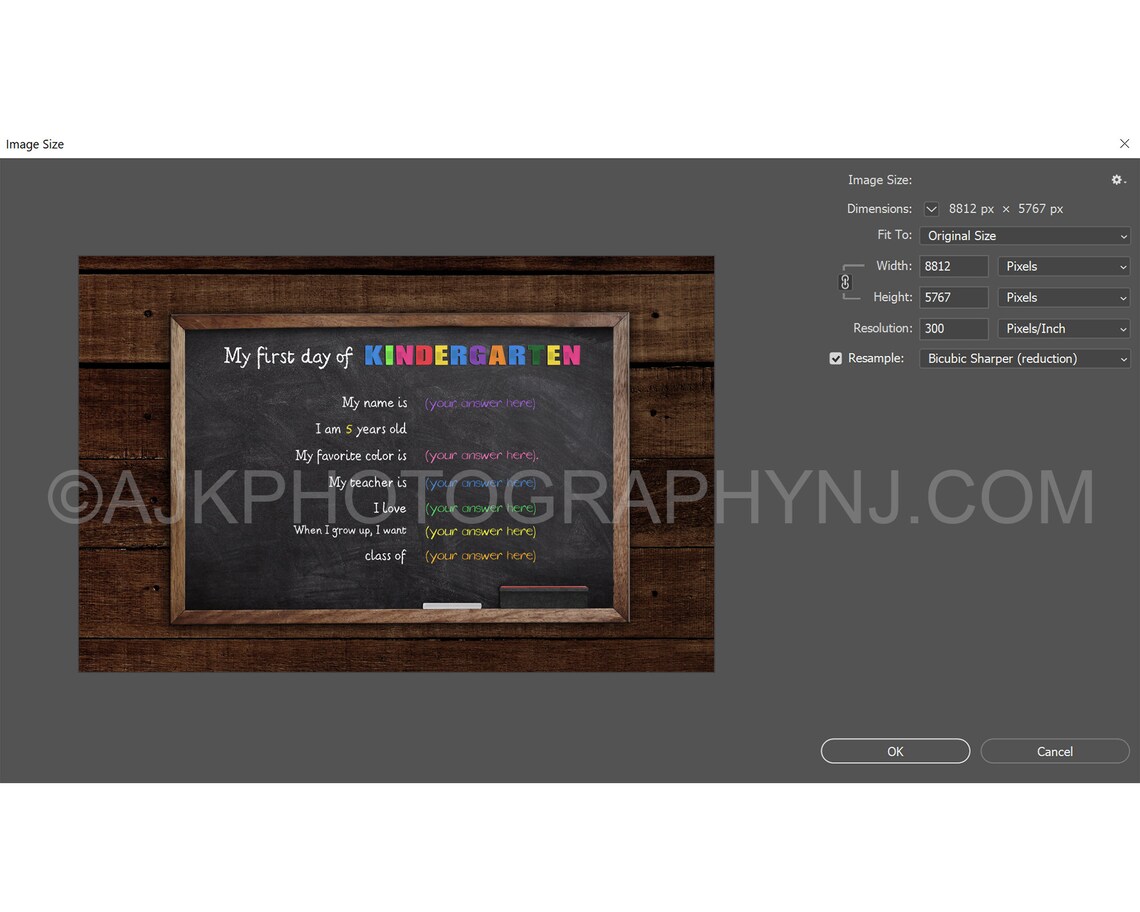 First Day of Kindergarten Customizable PSD Digital Background | Etsy