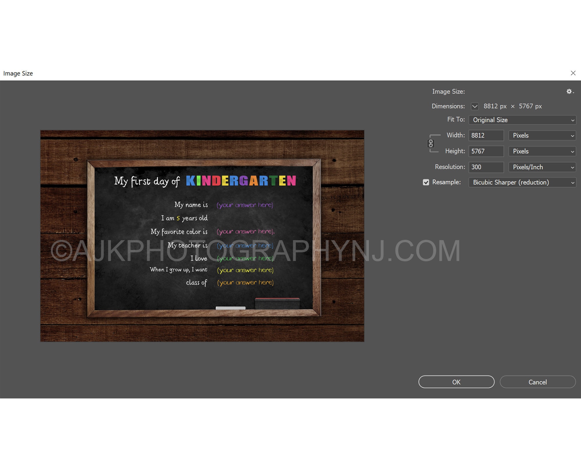 First Day of Kindergarten Customizable PSD Digital Background, Back to ...