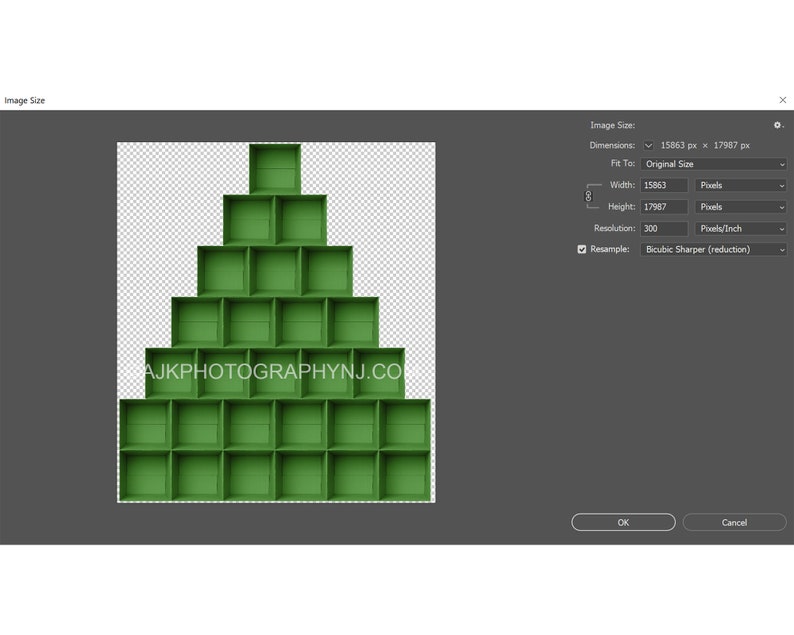 PNG Overlay, 27 Green Empty Cardboard Boxes Template, Christmas Tree ...