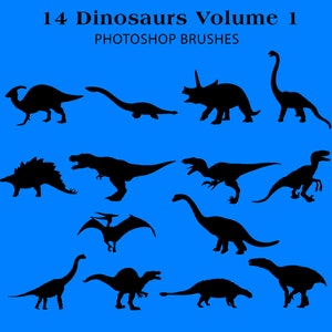 14 Photoshop-penselen dinosaurussilhouet, deel 1