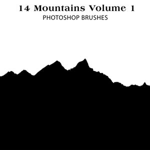 14 Photoshop-penselen voor bergsilhouetten Volume 1