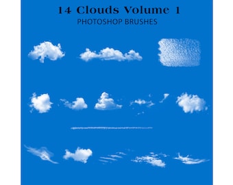 14 cloud photoshop brushes volume 1, abr file