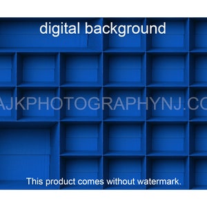 Plantilla de 25 cajas de cartón vacías de color azul real, 1 profesor, 20 alumnos, foto de la clase y fondo digital.