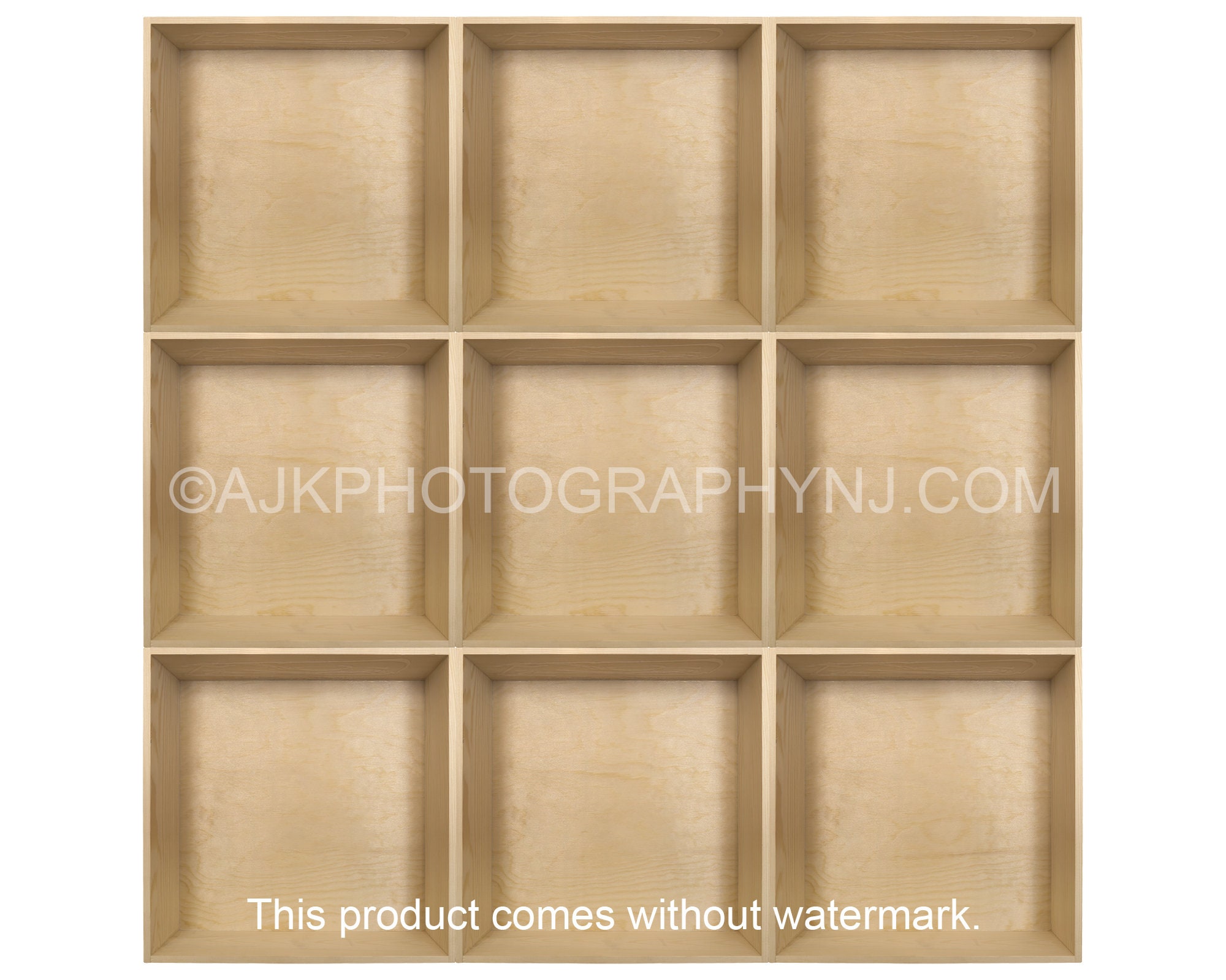 9 Empty Wood Boxes Template, Inside the Box, PNG Digital Overlay - Etsy
