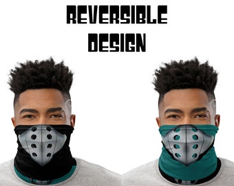 ANIME HERO GAITER - Cosplay - Anime Neck Gaiter - Cache-cou imprimé - Bandana Head Band - Masque facial en polyester - Cache-cou réversible