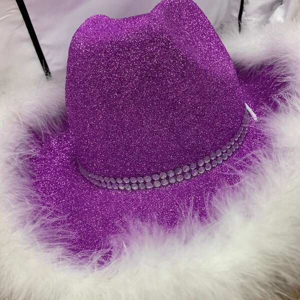 Glitter Cowboy Hat Etsy