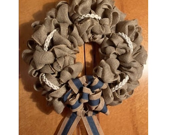 Burlap Nautical Wreath