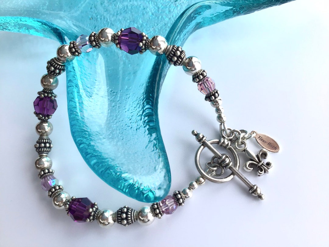 Sterling Silver Bracelet Swarovski Crystal Bracelet Etsy