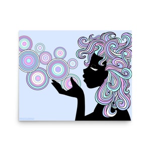 Póster de arte pop decorativo para pared con diseño de anime Vaporwave, fantasía surrealista abstracta, impresión de sueños en colores pastel, regalo navideño