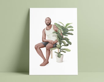 Jerome - Boys With Plants - Print