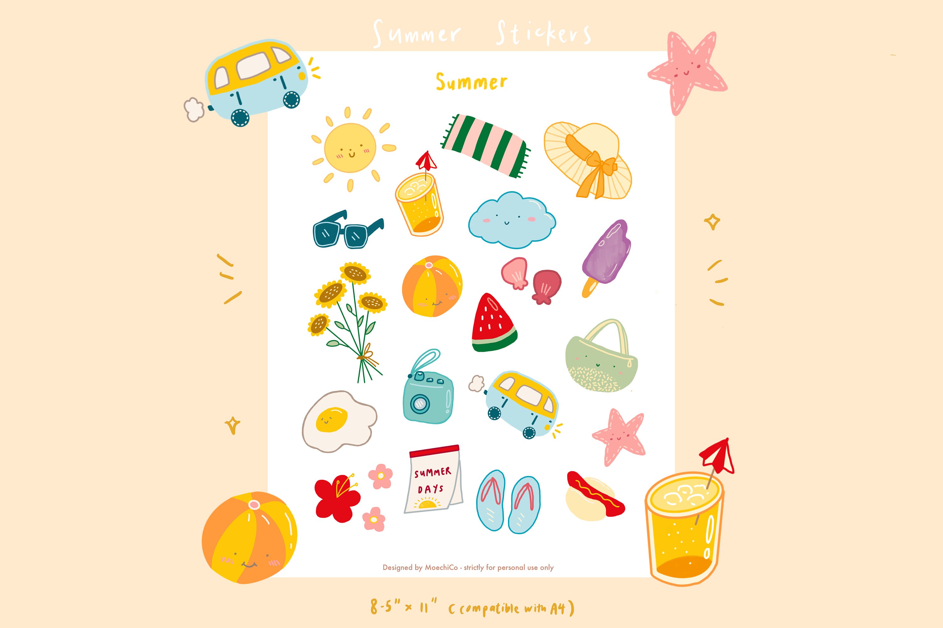 85 Seasonal Stickers Printable Stickers Digital Stickers - Etsy