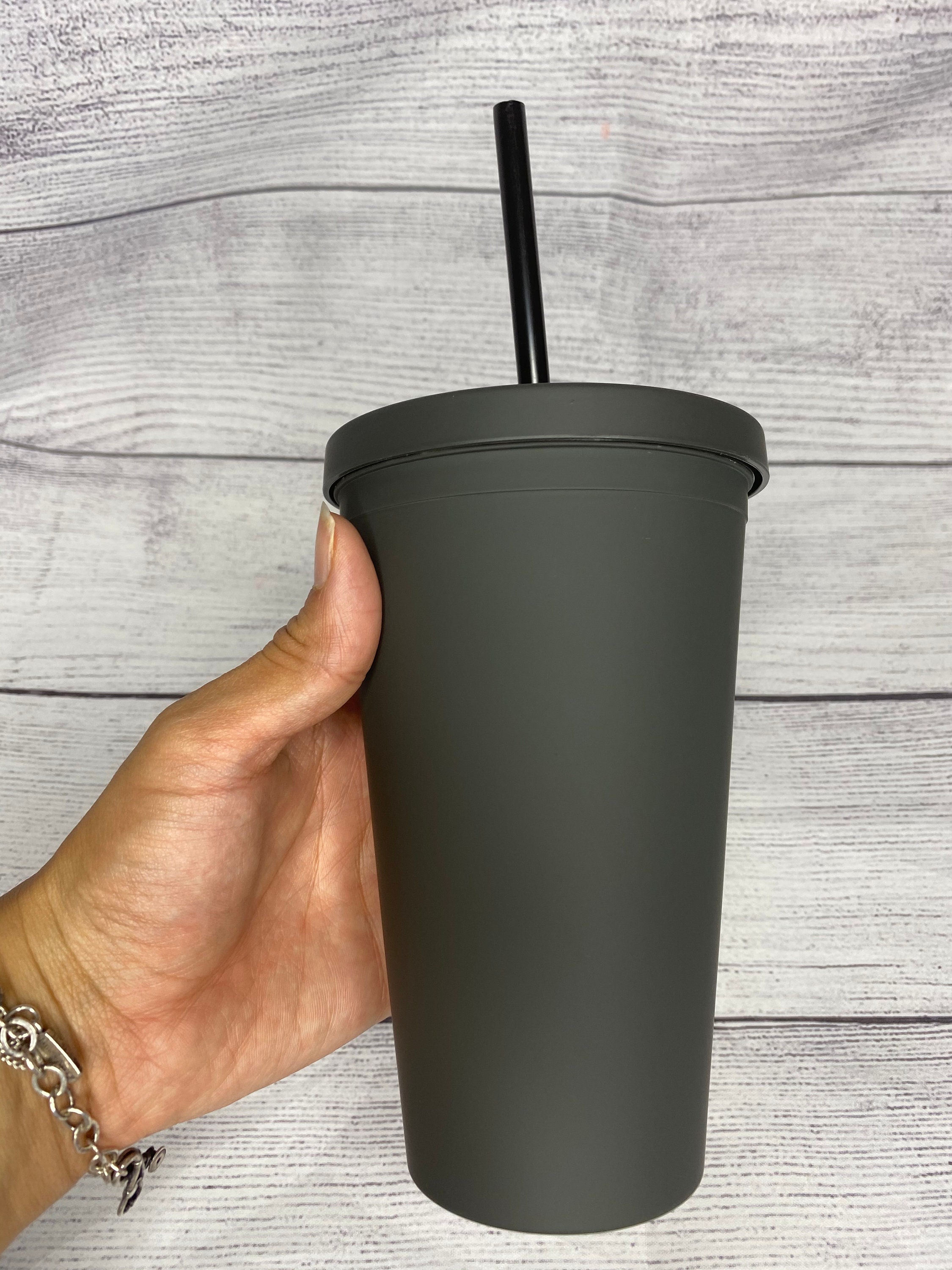 Black Blank Tumblers 16oz Acrylic Matte Plastic Cups in Bulk Etsy