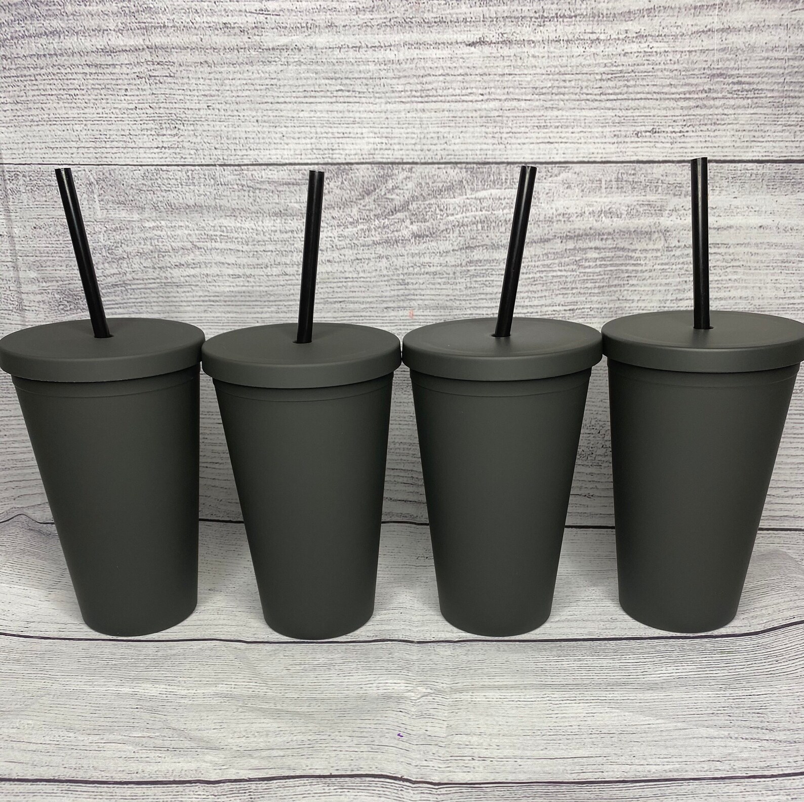 Black Blank Tumblers 16oz Acrylic Matte Plastic Cups in Bulk Etsy