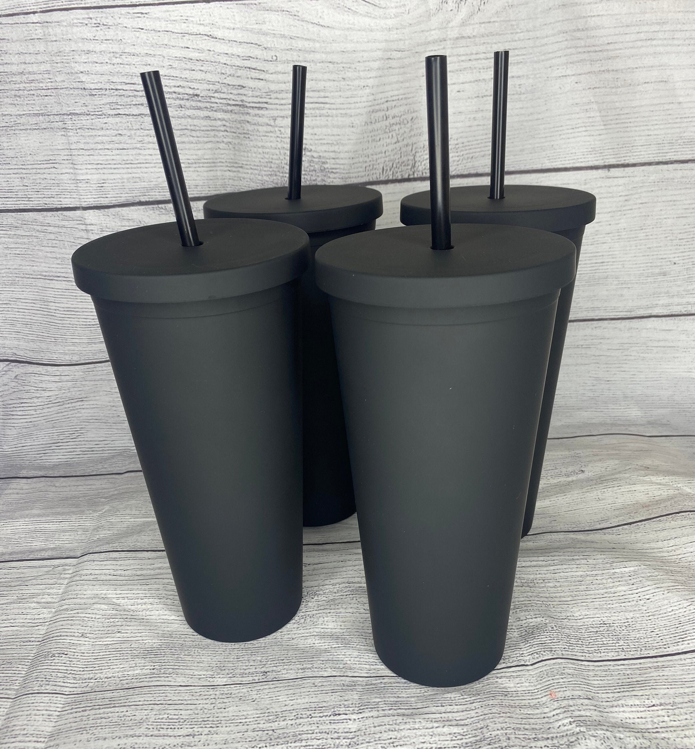 Black Blank Tumblers 22oz Acrylic Matte Plastic Cups in Bulk Etsy