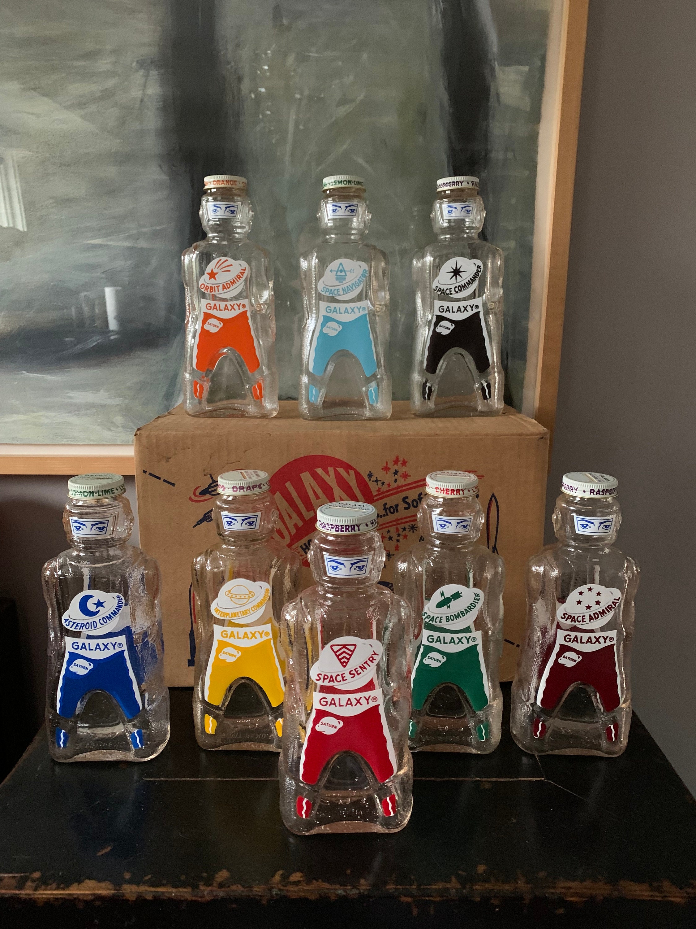 Galaxy Space Foods Spaceman Syrup Glass Bottle Coin Bank