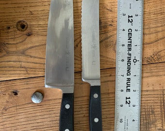 Vintage j.a. Henckels Walnut Handled Steak Knife Set of 8 From Germany
