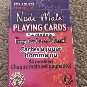 Cartes à jouer vintage nu masculin, jeu de cartes scellé