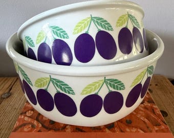 Vintage Arabia Finland Pomona Plum Mixing Bowl, sold individually