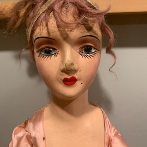 Vintage French Boudoir Doll, composite face and hands