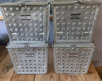 Vintage Metal Swimming Locker Baskets, wire