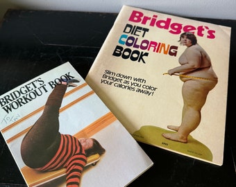 Vintage Bridget’s Diet Coloring Book, Bridget’s WorkOut Book, Coloring book, Bridget in the Buff,  Plus Size, Big Girl sold seperate
