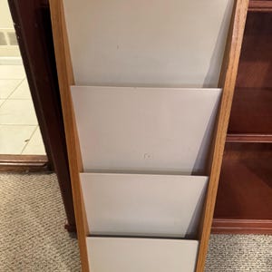 1970 Peter Pepper Products Rosewood Wall Mount Magazine Rack